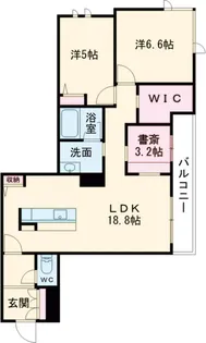 シャーメゾン アンビエラ トウジン【201号室】の間取り