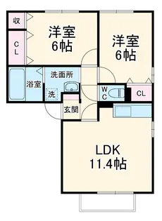 カーサヴェルデ【103号室】の間取り