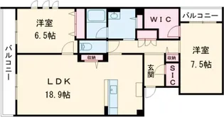 ワイエア平尾浄水【2階】の間取り