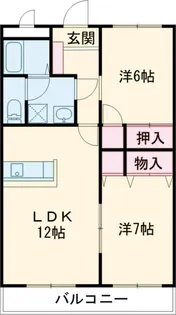 サニーキャッスル【102号室】の間取り