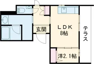 プロキオン大濠【1階】の間取り