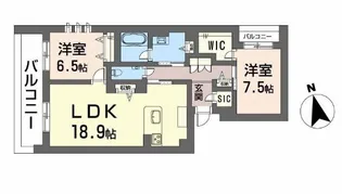 ワイエア平尾浄水【304号室】の間取り