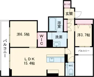 シャーメゾンリュクス大濠【2階】の間取り