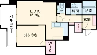 シャーメゾンリュクス大濠【2階】の間取り
