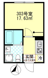 ブローテ四ツ木【3階】の間取り