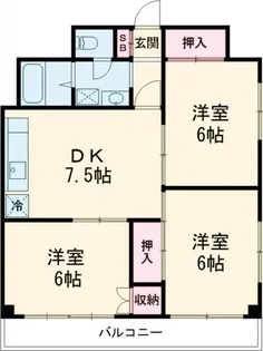 氏家マンション【247号室】の間取り