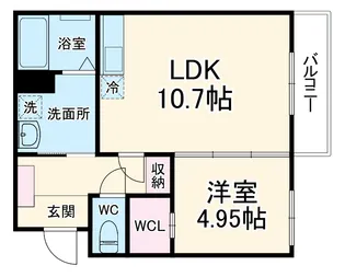 Cedar Hall Yamada One【1階】の間取り