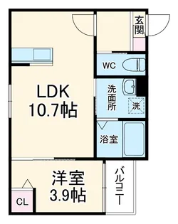LECOCON桑名Ⅴ【202号室】の間取り