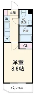 LOC'S SHINYURIGAOKA【3階】の間取り