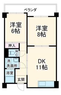 グランドヒルズⅡ【303号室】の間取り