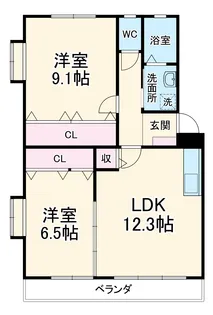 ミノワージュA棟【2階】の間取り
