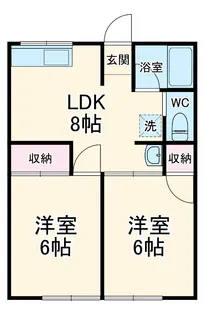 ハイムショパン【2階】の間取り