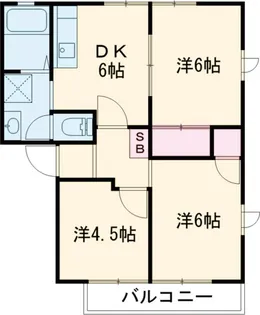 ベルジュールA【2階】の間取り