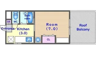 和光ビル【503号室】の間取り