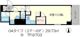 クリスタルグランツ西大路御池【6階】の間取り