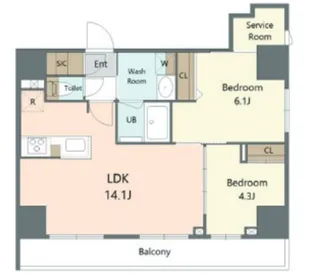 Alivis東京尾久【3階】の間取り