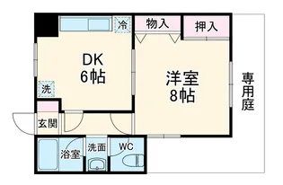 グランミュゼ北野【106号室】の間取り