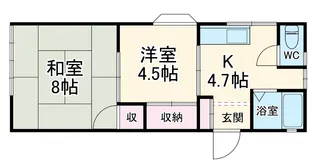 スカイハイツ【201号室】の間取り
