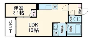 Jack marugasaki Ⅰ【301号室】の間取り