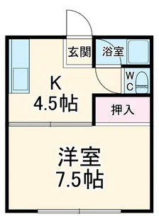 清流とそよ風のルヴァンⅡ【102号室】の間取り