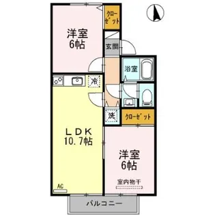 コーポラス村田【2階】の間取り