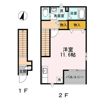 セントラル・ウッズ【201号室】の間取り