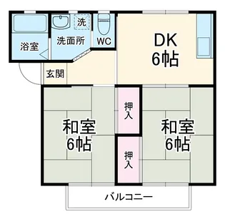 リバティ・マサル【2階】の間取り