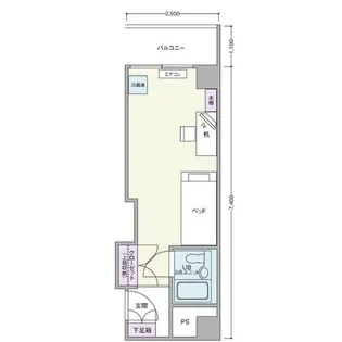 カルムイン西長堀【2階】の間取り