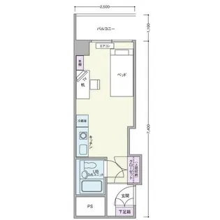 カルムイン西長堀【2階】の間取り