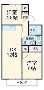 セジュール高貴【2階】の間取り