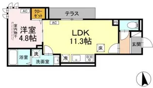 セレスティア豊島S【1階】の間取り