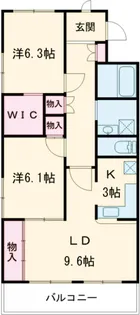 オーブドゥ長山【101号室】の間取り