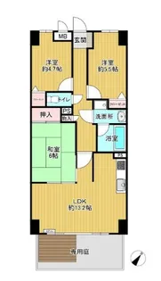 ライオンズガーデン幕張【1階】の間取り