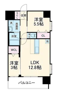 スプランディッドライズ新大阪ノース【6階】の間取り