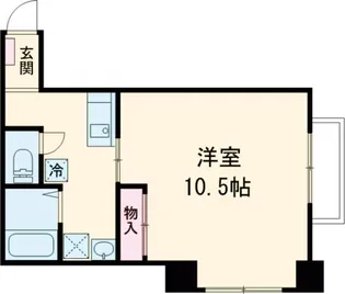 サンパレス山崎【105号室】の間取り