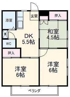 翼ハイツ2号館【2階】の間取り