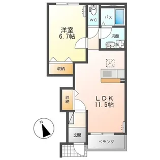 Pension richesseⅡ(パンション リシェスⅡ)【1階】の間取り