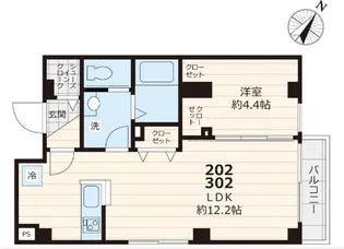 Rapport H&S ラポールエイチアンドエス【2階】の間取り