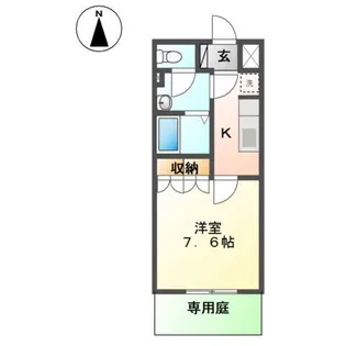 レジデンスヒルズ・GOMA【1階】の間取り