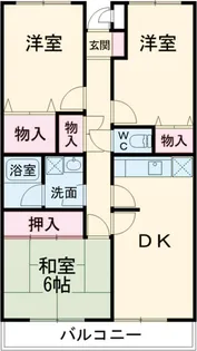 ピオニーⅢ【0306号室】の間取り