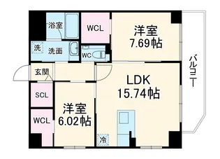 GRAN DUKE黒川【10階】の間取り