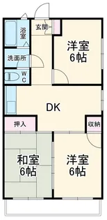 蜆橋ハイツ【3階】の間取り