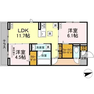 プロスペールE No.1【1階】の間取り