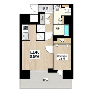 PHOENIX北堀江【1002号室】の間取り