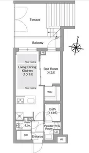 コンフォリア・リヴ東中野【1階】の間取り