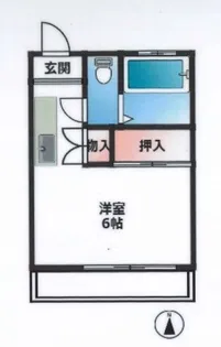 リバーサイドハイツB棟【1階】の間取り