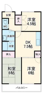 パインテラス【302号室】の間取り
