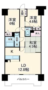 ダイア・パレスステーションプラザ新岐阜【3階】の間取り