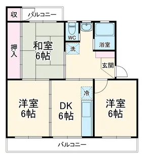 ハイツ広田【2階】の間取り