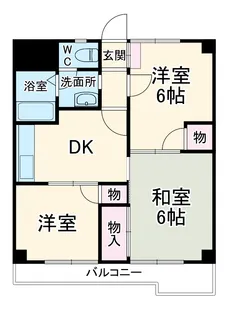 紙谷第3マンション【6階】の間取り